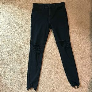 American Eagle distressed black jeans